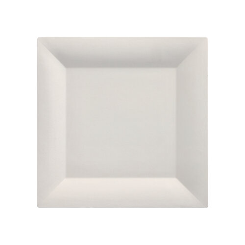 9000 Fingerfood - Teller, Zuckerrohr "pure" eckig 1,5 cm x 20,3 cm x 20,3 cm weiss