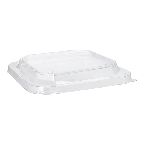 3500 Deckel für Lunchboxen PET eckig 2,5 cm x 18 cm x 18 cm transparent