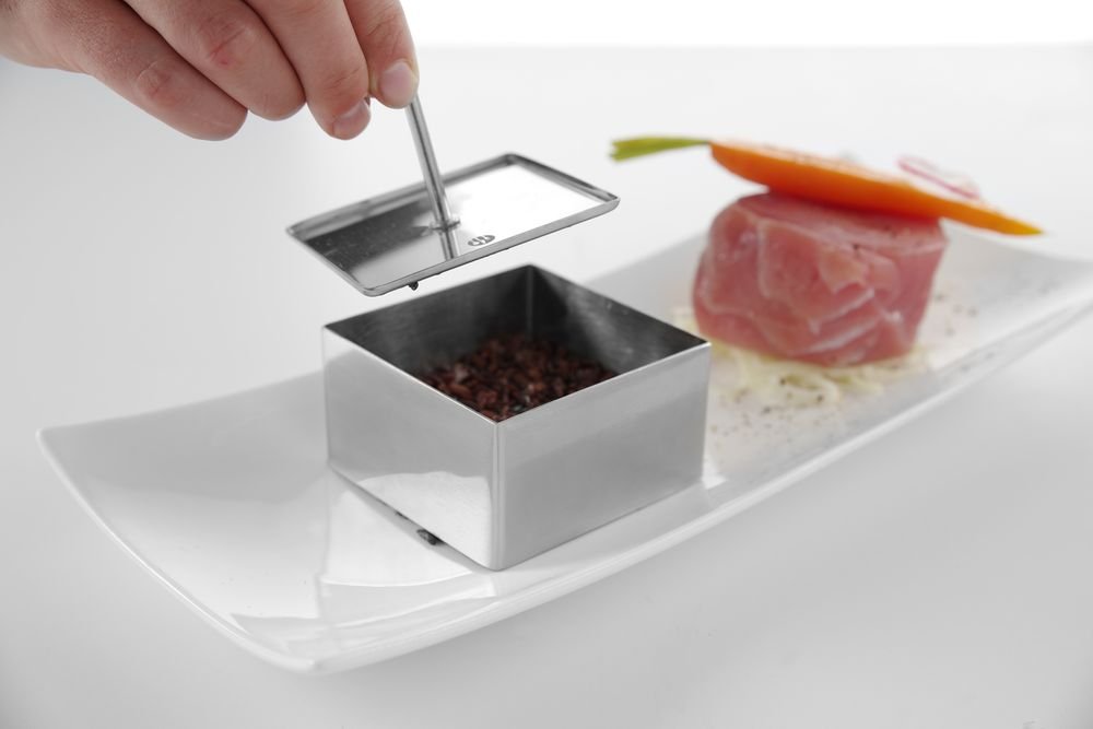 Speiseringe und Stampfer, quadratisch, HENDI, Stampfer, 80x80x(H)55mm