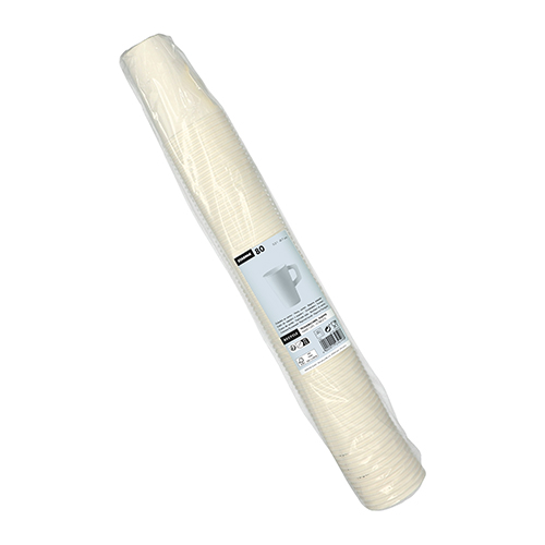 24000 Trinkbecher mit Henkel, Pappe 0,2 l Ø 7 cm · 9,7 cm weiss