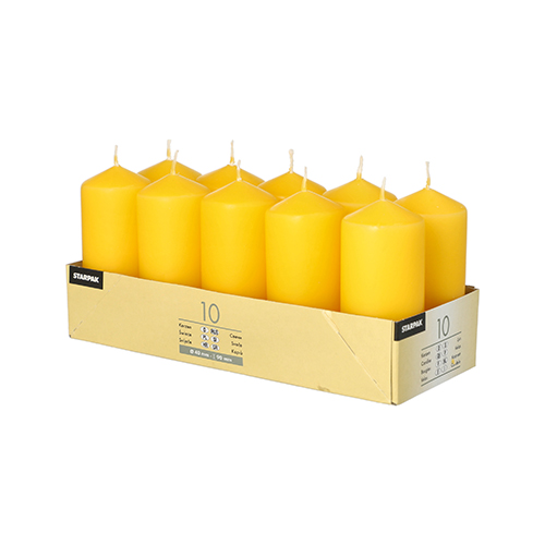 3960 Stumpenkerzen Ø 40 mm · 90 mm goldgelb