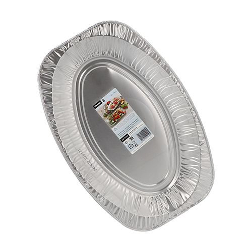 540 Servierplatten, Alu oval 43 cm x 29 cm