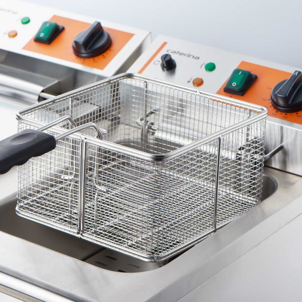 Doppel-Fritteuse CATERINA, 2x8 Liter, 415x430x315 mm (BxTxH), 2x 2 kW 230 V