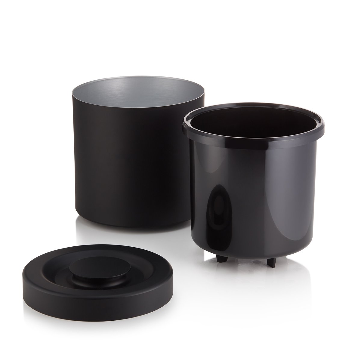 Eisbox NOCTURN, Ø 18,5 cm, Höhe 21 cm, schwarz matt, Aluminium, Polystyrol