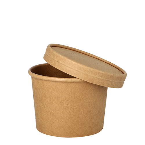 7000 Suppenbecher, Pappe rund 350 ml Ø 9,8 cm · 7 cm braun