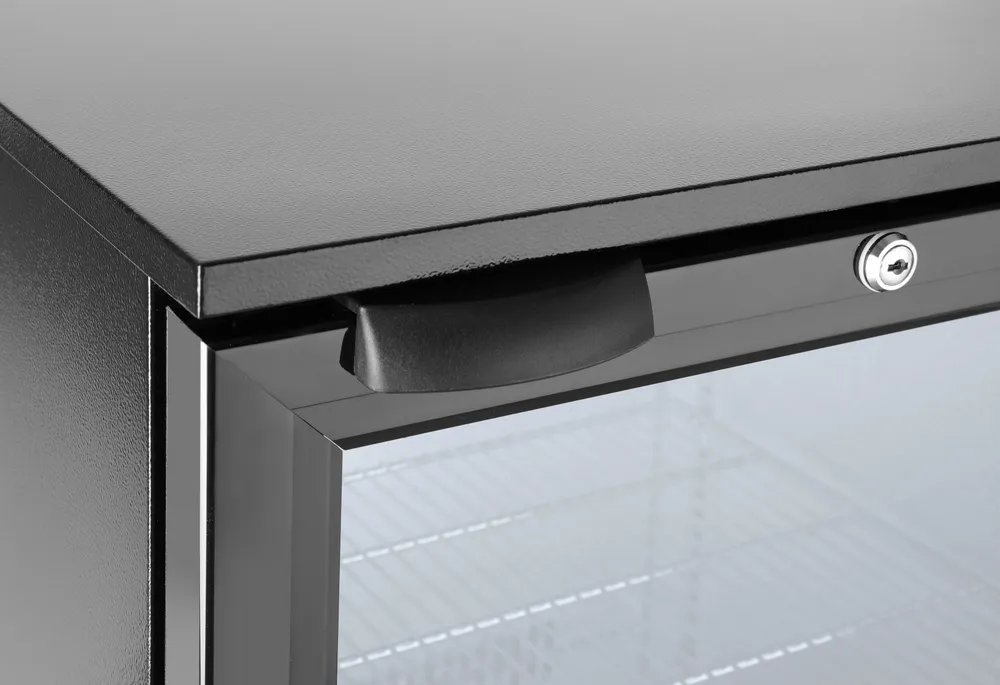 Kühlschrank hinten mit einer Tür, Arktic, 86L, Schwarz, 220-240V/120W, 500x530x(H)865mm Kühlschrank hinten mit einer Tür, Arktic, 86L, Schwarz, 220-240V/120W, 500x530x(H)865mm