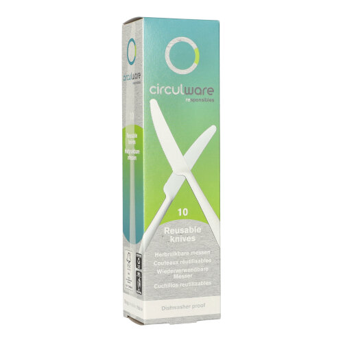 17000 "Circulware by Haval" Mehrweg-Messer PP-MF 19,7 cm weiss "Gaia" extra stabil