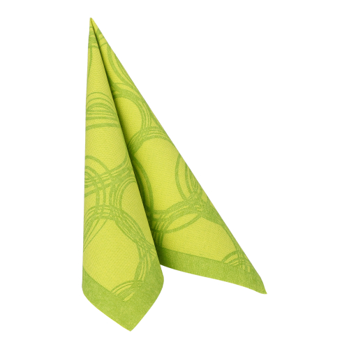 12500 Servietten "ROYAL Collection" 1/4-Falz 40 cm x 40 cm limonengrün "Bubbles"