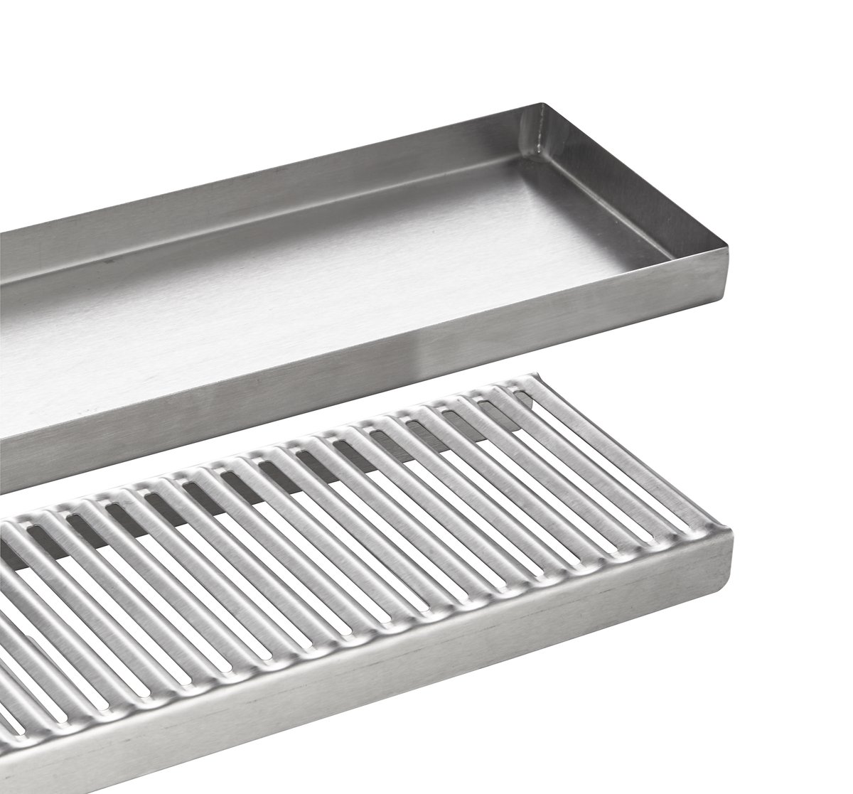 Abtropfblech, 48,5 x 10,5 x 2 cm, Chromnickelstahl