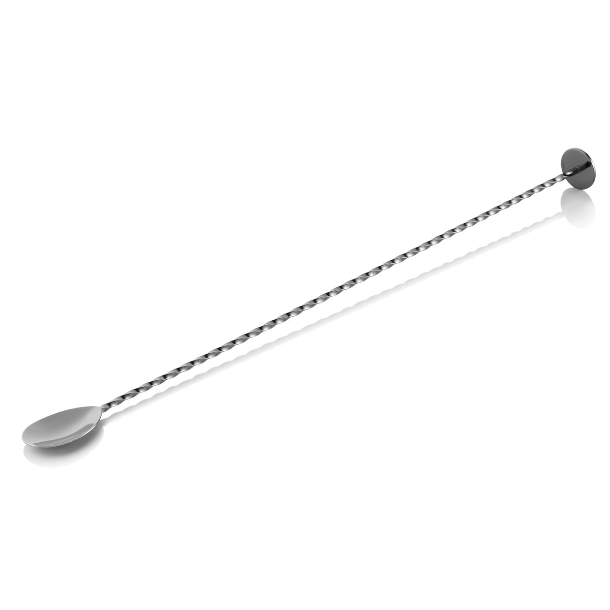 Barlöffel Twisted NOCTURN, mit Stößelende, 40 cm, gun metal