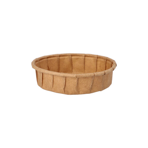 60000 Dressingbecher, Papier "pure" 25 ml Ø 6 cm · 1,5 cm braun