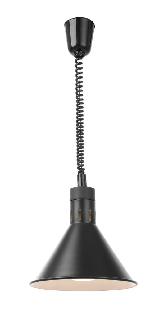 Höhenverstellbare Wärmelampe, konisch, HENDI, Schwarz, 230V/250W, ⌀275x(H)250mm