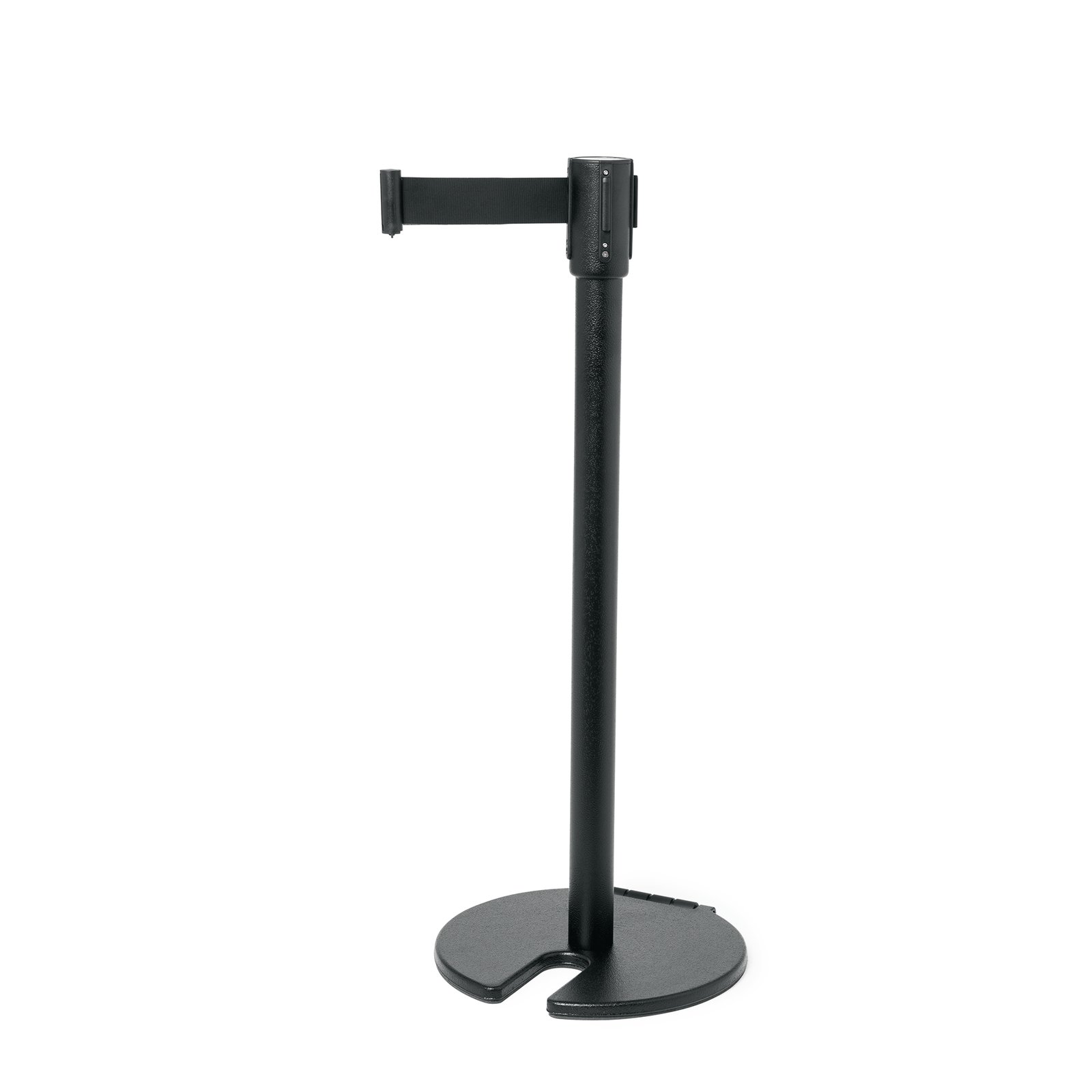 Abgrenzungspfosten mit Gurtband schwarz, 2 m, (H) 88,5 cm Abgrenzungspfosten mit Gurtband schwarz, 2 m, (H) 88,5 cm