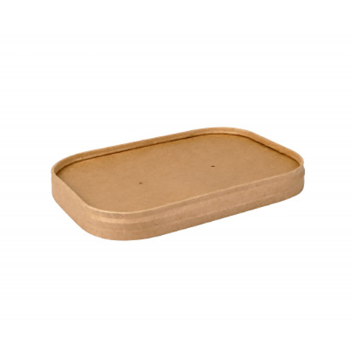 2400 Deckel für Verpackungsbecher, Pappe rechteckig 2 cm x 17,3 cm x 12,3 cm braun