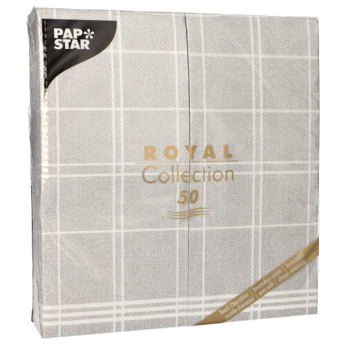 250 Servietten "ROYAL Collection" 1/6-Falz 48 cm x 33 cm grau "Kitchen Craft" 12000 Servietten "ROYAL Collection" 1/6-Falz 48 cm x 33 cm grau "Kitchen Craft"