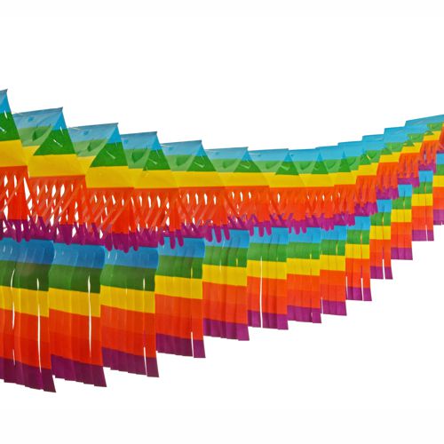 1 Großraumgirlande, Papier 10 m x 15 cm "Fransen" schwer entflammbar 420 Großraumgirlande, Papier 10 m x 15 cm "Fransen" schwer entflammbar