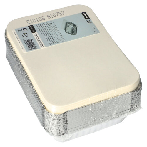 4000 Schalen, Alu + Einlegedeckel, PE-beschichtet eckig 0,8 l 4 cm x 15 cm x 21,4 cm