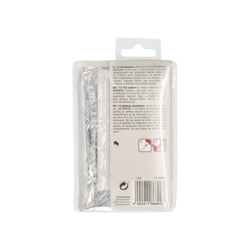 1 Folienluftballon-Set silber "Happy Birthday" 2280 Folienluftballon-Set silber "Happy Birthday"