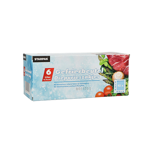 30240 Gefrierbeutel, LLDPE 6 l 46 cm x 30 cm transparent in Faltschachtel