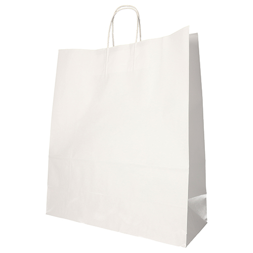 2000 Tragetaschen, Papier 41 cm x 35 cm x 14 cm weiss mit gedrehtem Tragegriff