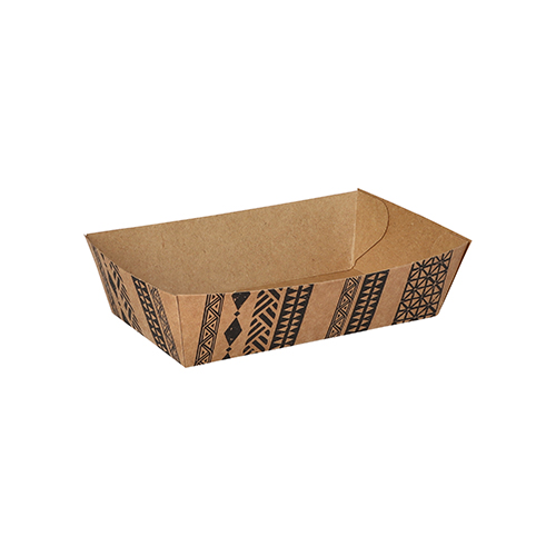 14400 Snacktrays, Pappe 3,5 cm x 7 cm x 12 cm braun "Maori" mittel