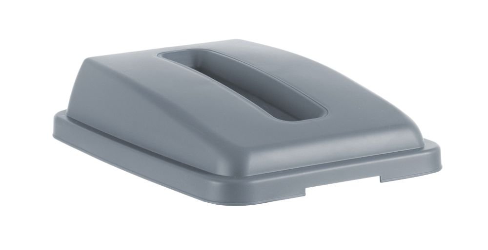 Deckel mit Öffnung für 60 l Abfalleimer, HENDI, Hellgrau, 660x470x(H)30mm