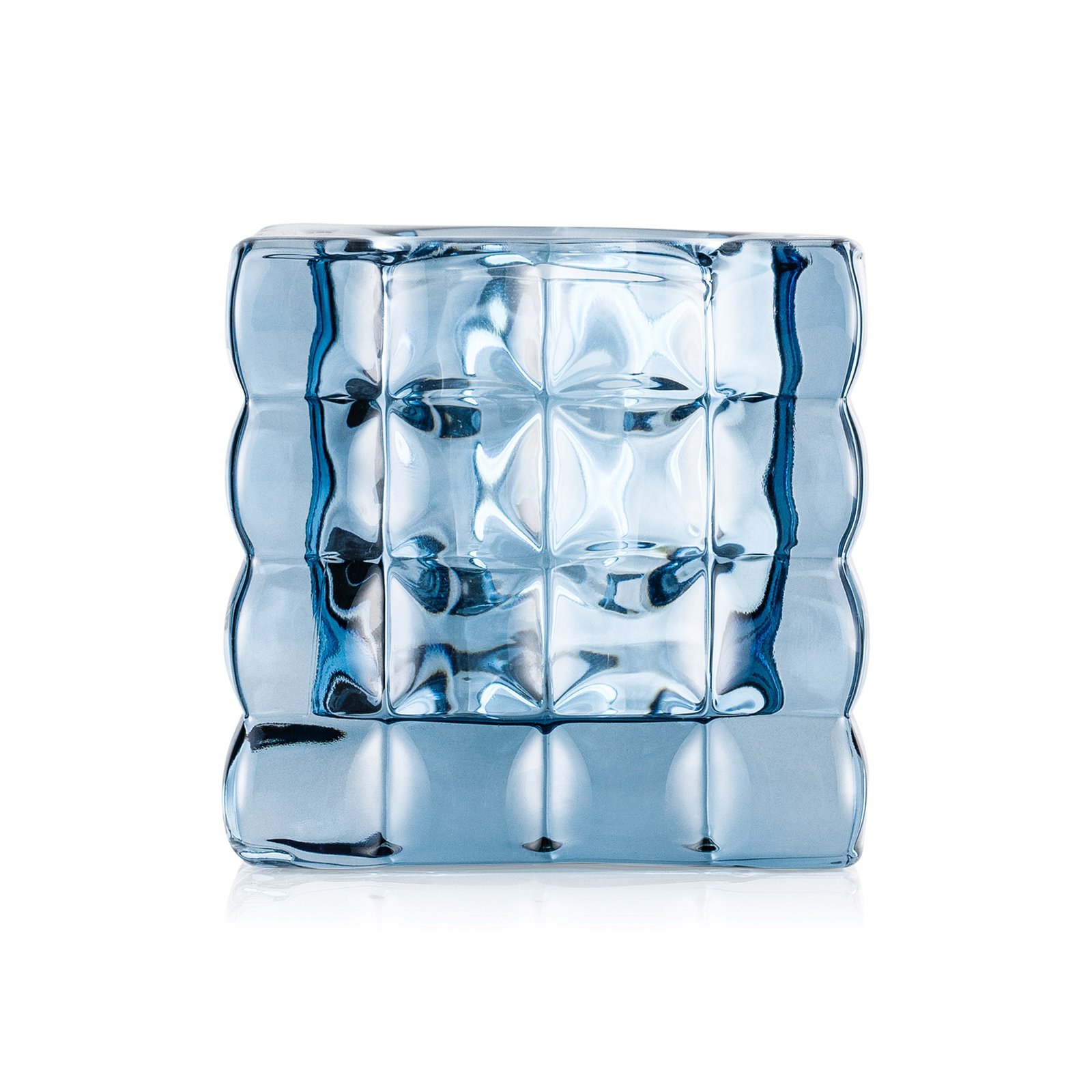 Cube Steel Blue YUYU, 8 x 8 x 8 cm