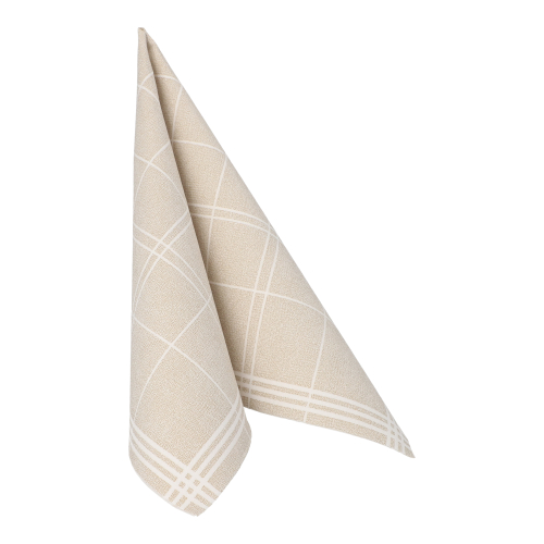 12500 Servietten "ROYAL Collection" 1/4-Falz 40 cm x 40 cm sand "Kitchen Craft"