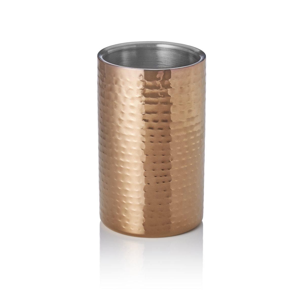 Flaschenkühler, Ø 12 cm, Höhe 19 cm, gehämmert, titanium gold, PVD Beschichtung Flaschenkühler, Ø 12 cm, Höhe 19 cm, gehämmert, titanium gold, PVD Beschichtung