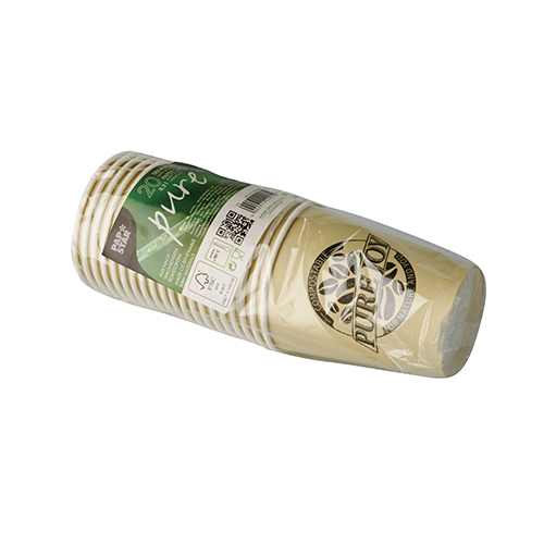 20 Trinkbecher, Pappe 0,2 l Ø 8 cm · 9,2 cm creme "Pure Joy" 9600 Trinkbecher, Pappe 0,2 l Ø 8 cm · 9,2 cm creme "Pure Joy"