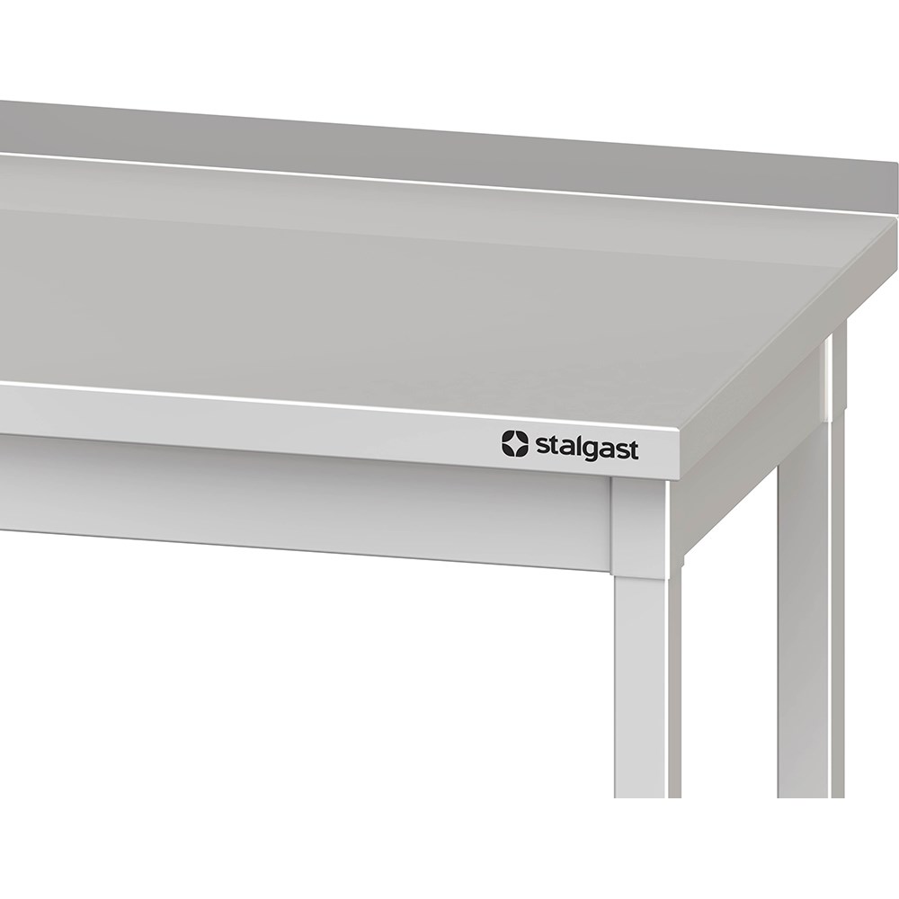 Arbeitstisch ohne Grundboden, 500x600x850 mm, mit Verstrebung, mit Aufkantung, verschweißt Arbeitstisch mit Grundboden, 2800x700x850 mm, mit Aufkantung, verschweißt