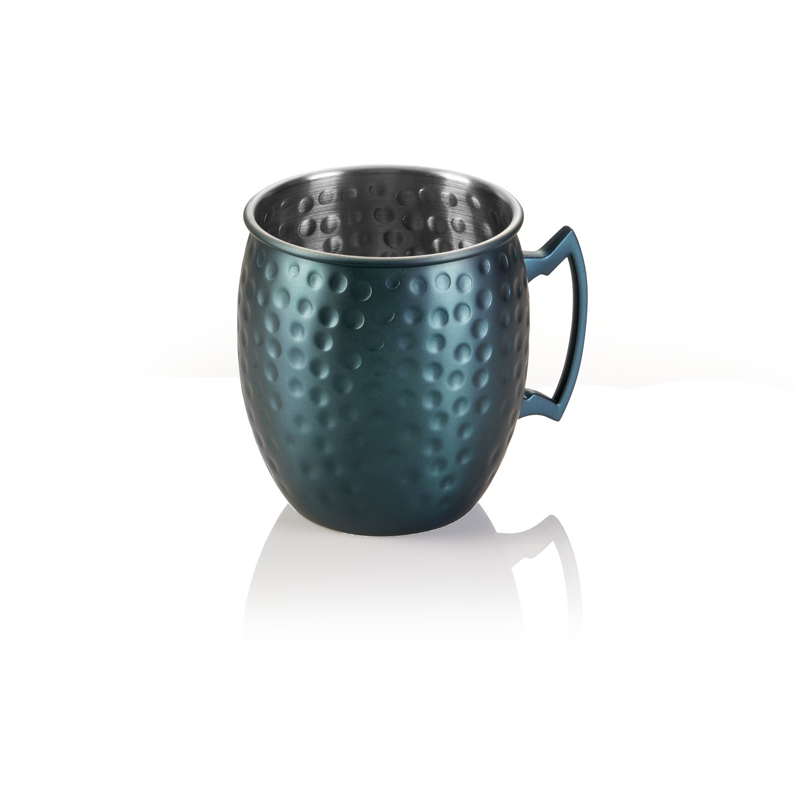 Moscow Mule NOCTURN, 0,5 ltr., Ø 9 cm, Höhe 10 cm, blau matt, gehämmert