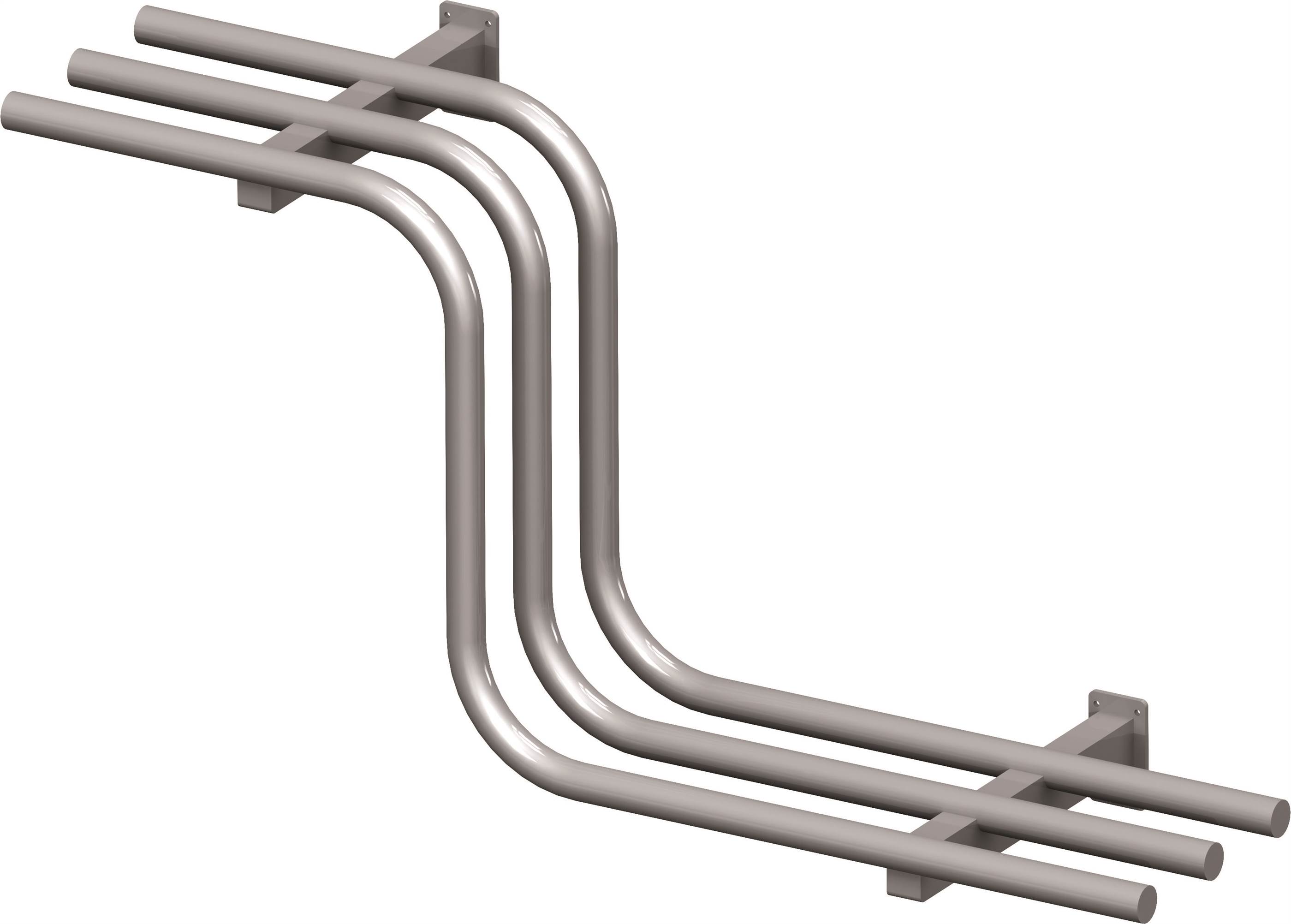 Tablettrutsche, gebogen 600x335x450 mm für Speisenausgabesysteme Tablettrutsche, gebogen 600x335x450 mm für Speisenausgabesysteme