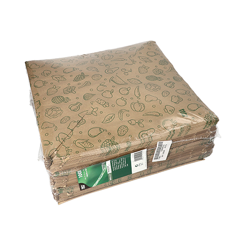 60000 Spitztüten, Kraftpapier 44 cm x 31 cm x 31 cm braun "Fruits & Vegs" Füllinhalt 750 g