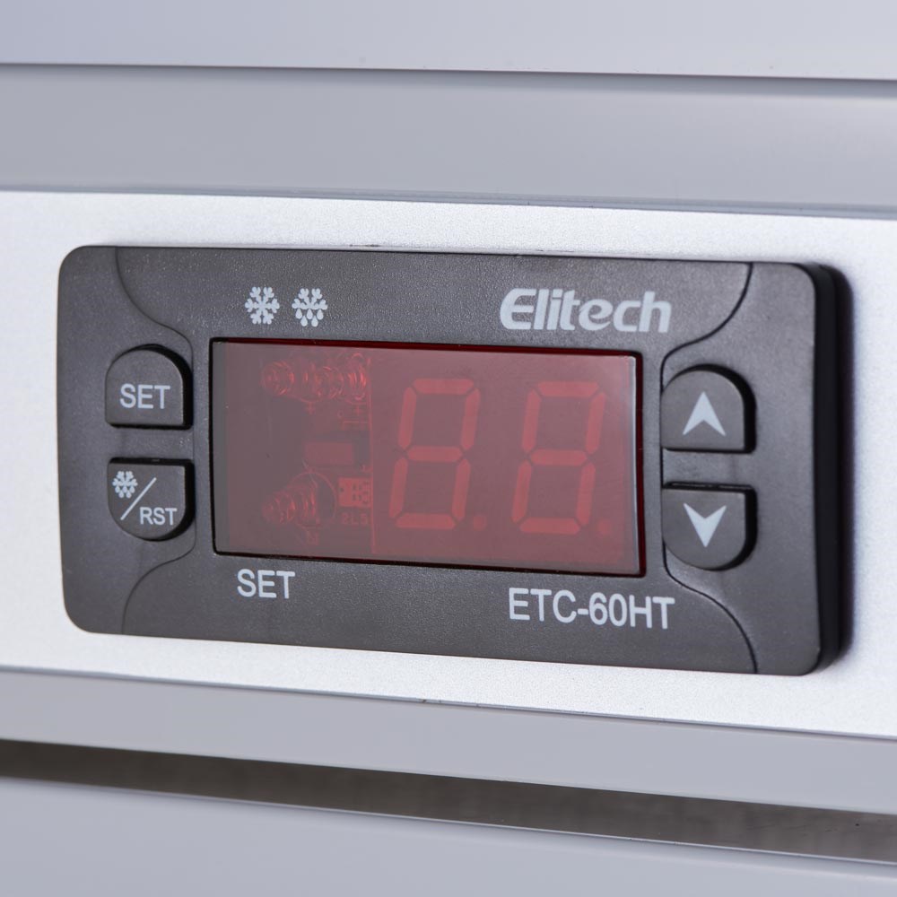 Kleiner Lager-Tiefkühlschrank VT66UE mit statischer Kühlung, 78 Liter Unterbau Lagertiefkühlschrank VT66UE aus Edelstahl, 78 Liter