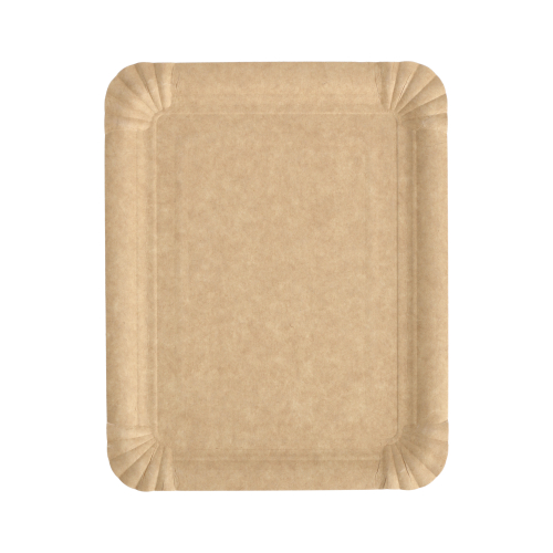 250 Teller, Pappe "pure" eckig 16,5 cm x 20 cm braun 35000 Teller, Pappe "pure" eckig 16,5 cm x 20 cm braun