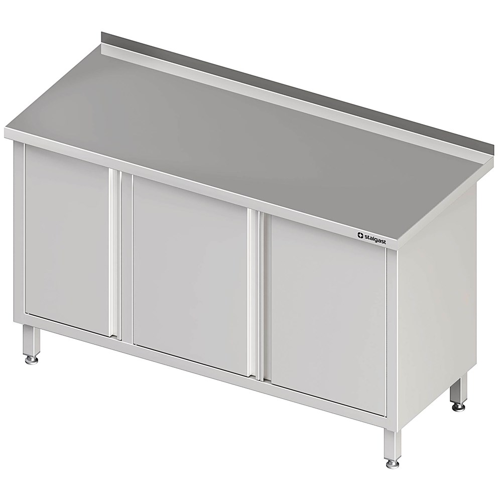 Arbeitsschrank mit Flügeltüren 1600x700x850 mm, mit Aufkantung, verschweißt Arbeitsschrank mit Flügeltüren 1900x700x850 mm, mit Aufkantung, verschweißt