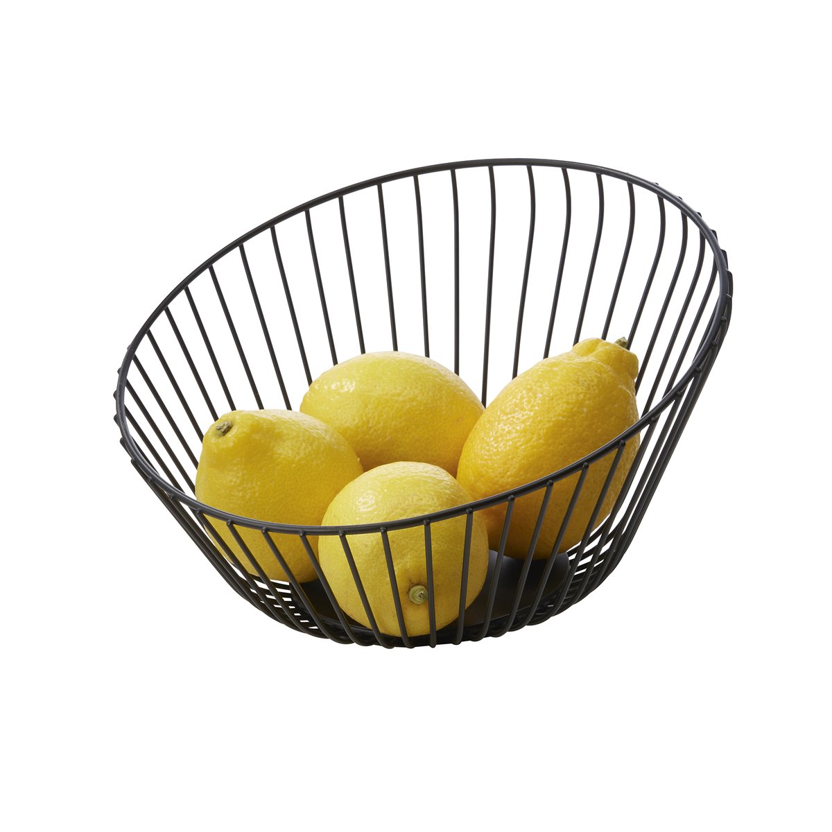 Buffetkorb, Ø 25 cm, Höhe 14 cm, schwarz pulverbeschichtet, Metall