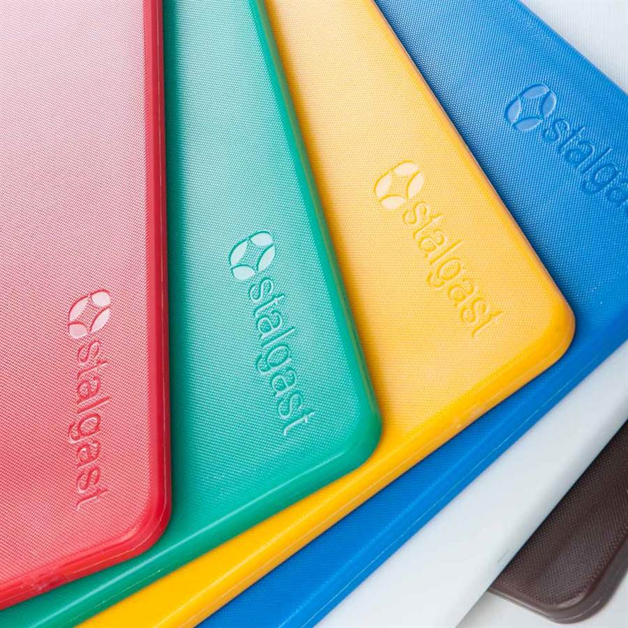 Schneidbrett, HACCP, Farbe gelb, 450 x 300 x 13 mm (BxTxH) Schneidbrett, HACCP, Farbe grün, 450 x 300 x 13 mm (BxTxH)