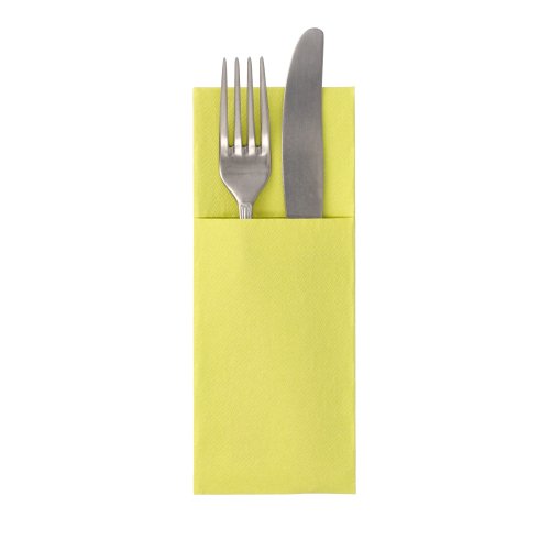 18000 Servietten "ROYAL Collection" 40 cm x 30 cm limonengrün mit Besteckfalz