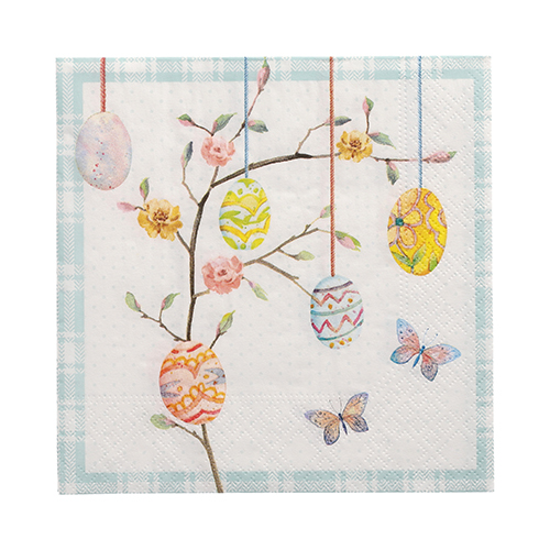 20 Servietten, 3-lagig 1/4-Falz 33 cm x 33 cm "Easter Branch" 21600 Servietten, 3-lagig 1/4-Falz 33 cm x 33 cm "Easter Branch"