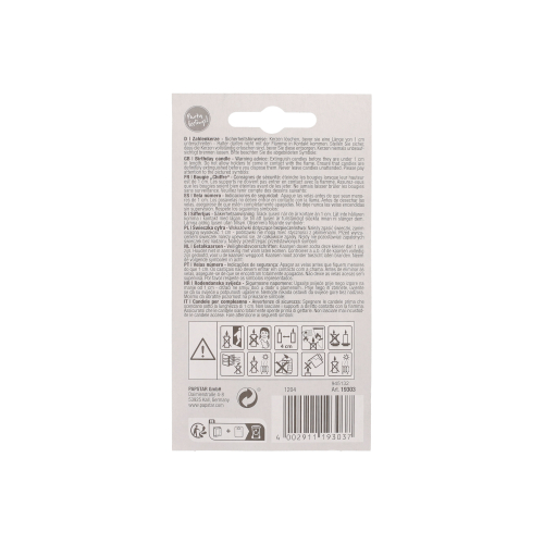 4320 Zahlenkerze 7,3 cm weiss "3" mit rotem Rand