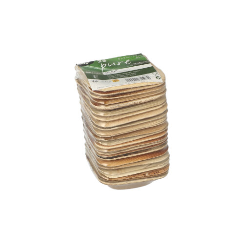 16500 Schalen, Palmblatt "pure" eckig 40 ml 8 cm x 8 cm x 2 cm