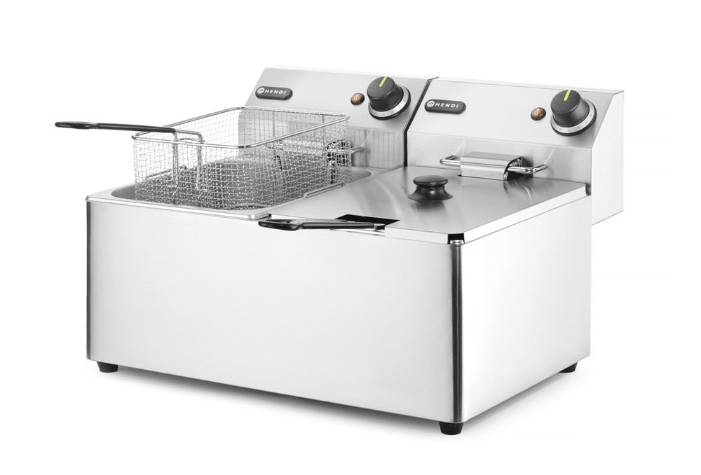 Fritteuse Kitchen Line - 2x8L, HENDI, Kitchen Line, 16L, 230V/7000W, 542x430x(H)351mm Fritteuse Kitchen Line - 2x8L, HENDI, Kitchen Line, 16L, 230V/7000W, 542x430x(H)351mm
