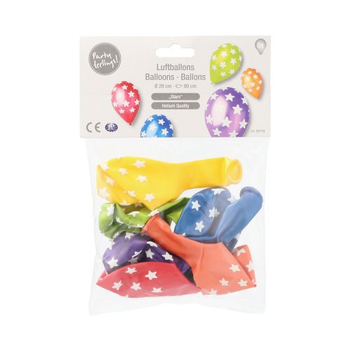 20160 Luftballons Ø 29 cm farbig sortiert "Stars"