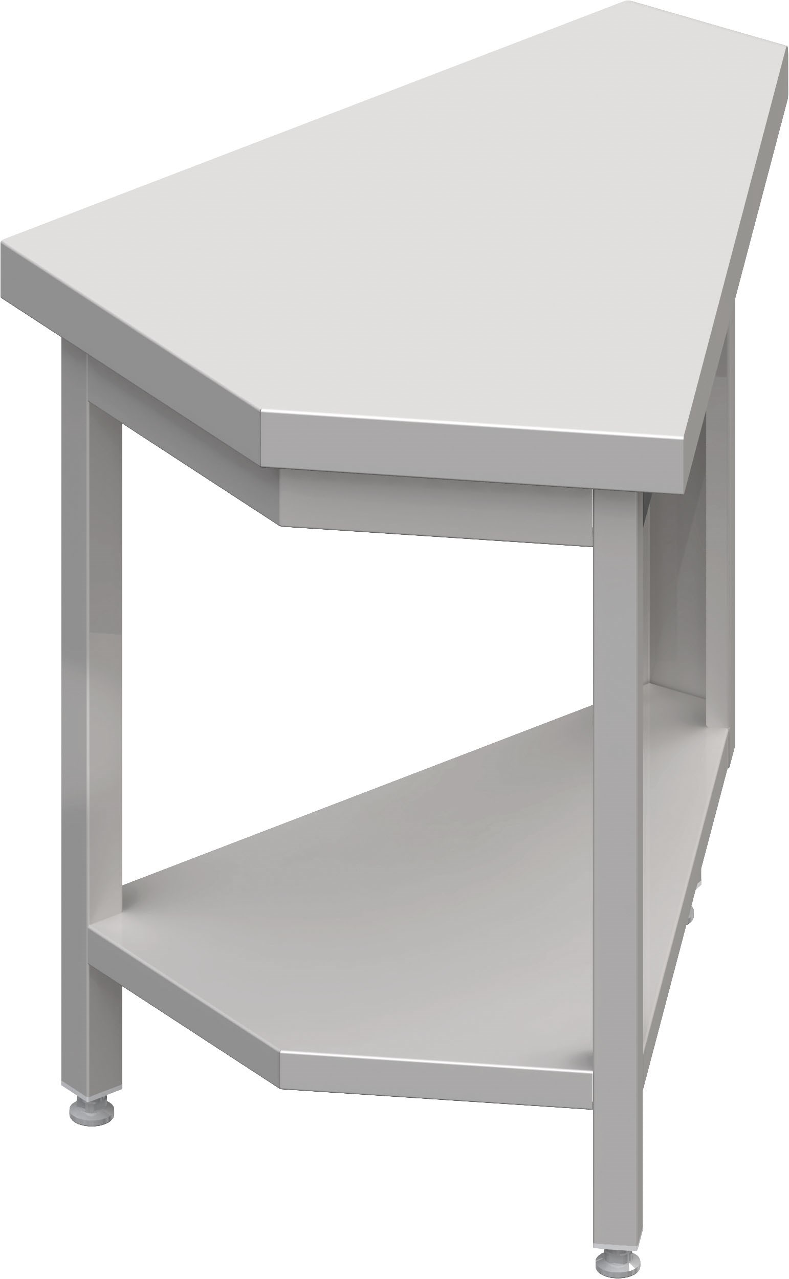 Neutralausgabe 45° Inneneckmodul 644x814x880 mm, Edelstahlarbeitsplatte Neutralausgabe 45° Inneneckmodul 644x814x880 mm, Granitabdeckung "Standard G1"