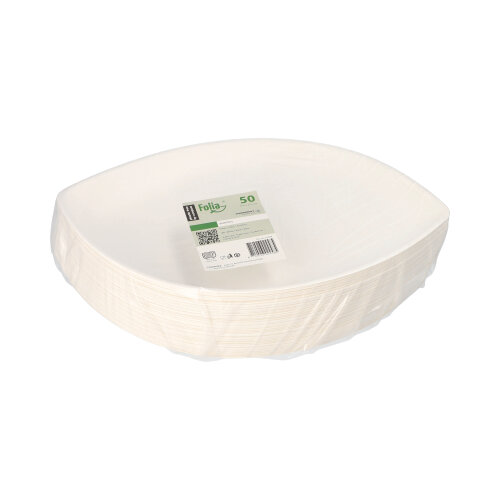6000 Teller "Folia" Zuckerrohr oval 23,6 cm x 35,6 cm