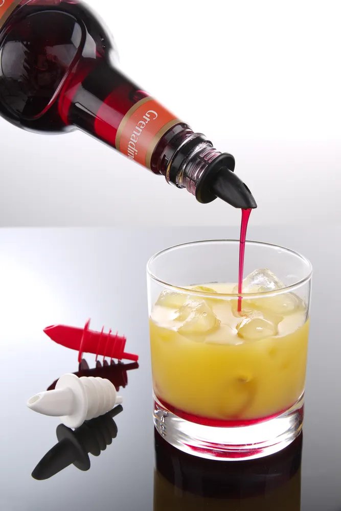 Freeflow-Ausgießer, BarUp, 2x schwarz, 2x weiß, 2x rot, Rot, 6 Stk Freeflow-Ausgießer, BarUp, 2x schwarz, 2x weiß, 2x rot, Rot, 6 Stk