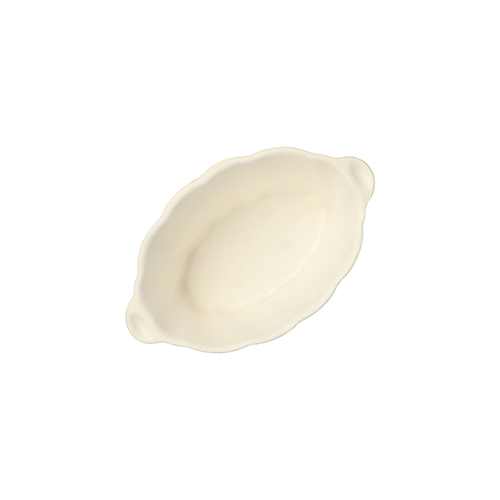 24000 Fingerfood - Schalen Zuckerrohr "pure" 40 ml 3 cm x 9,5 cm x 6 cm weiss "Wave"