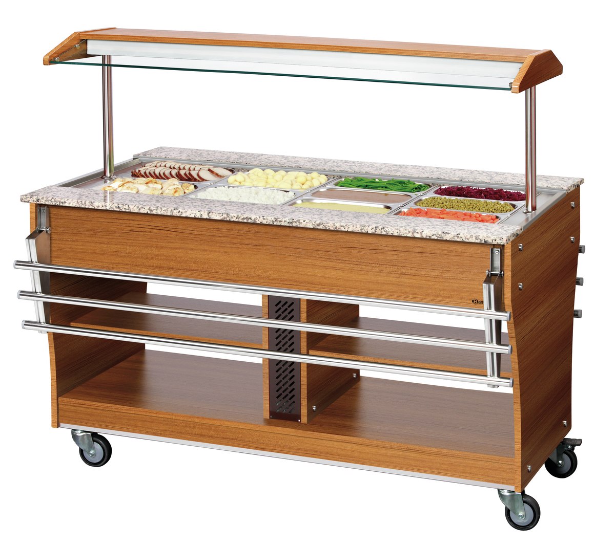 Buffetwagen, warm, 4x 1/1GN Tablettrutsche, 1 Stück, 4x 1/1 GN